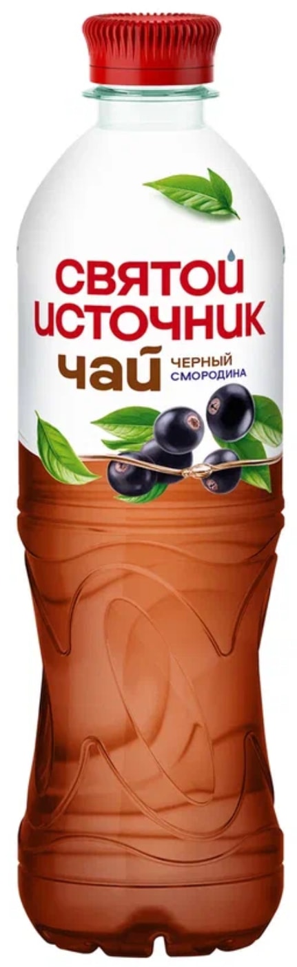 Изображение товара Чай холодный Святой Источник черный со вкусом Смородины 500мл - освежающий напиток без газирования
