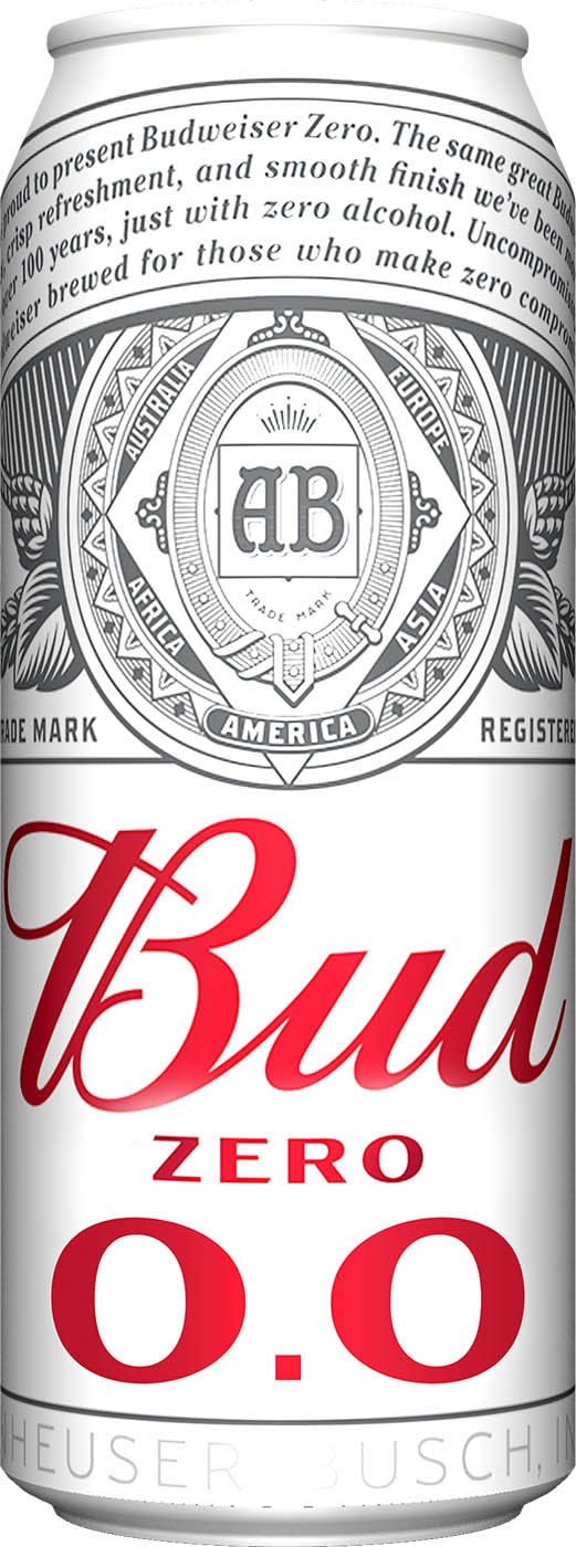 Изображение товара Пивной напиток Bud безалкогольный пастеризованный 0.5% 0.45л