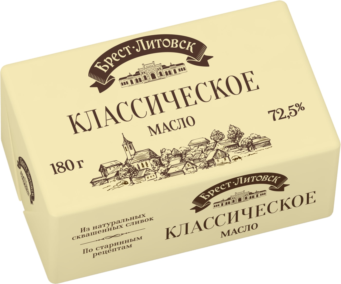 Изображение товара Масло сладко-сливочное Брест-Литовск 72.5% 180г