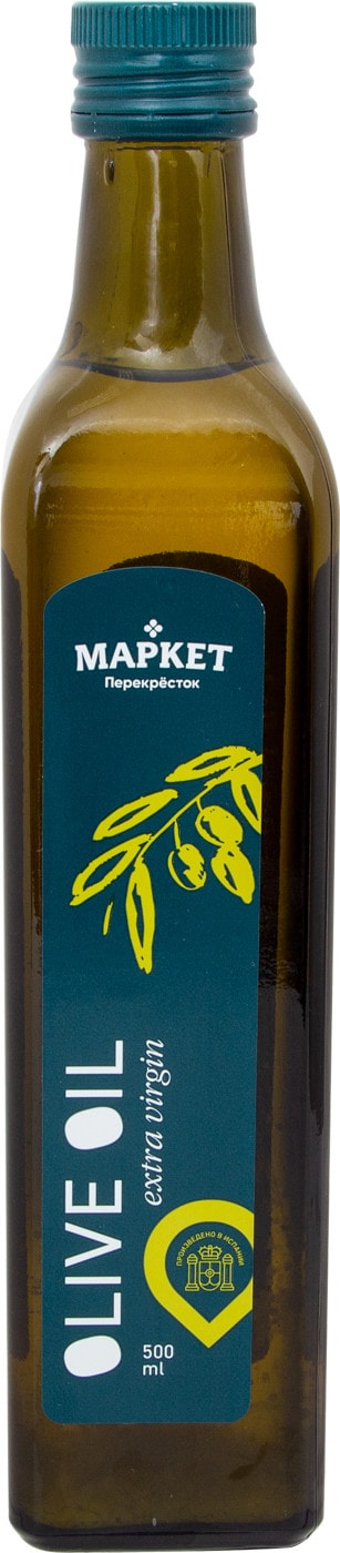 Изображение товара Масло оливковое Маркет Перекресток Extra Virgin нерафинированное 500мл