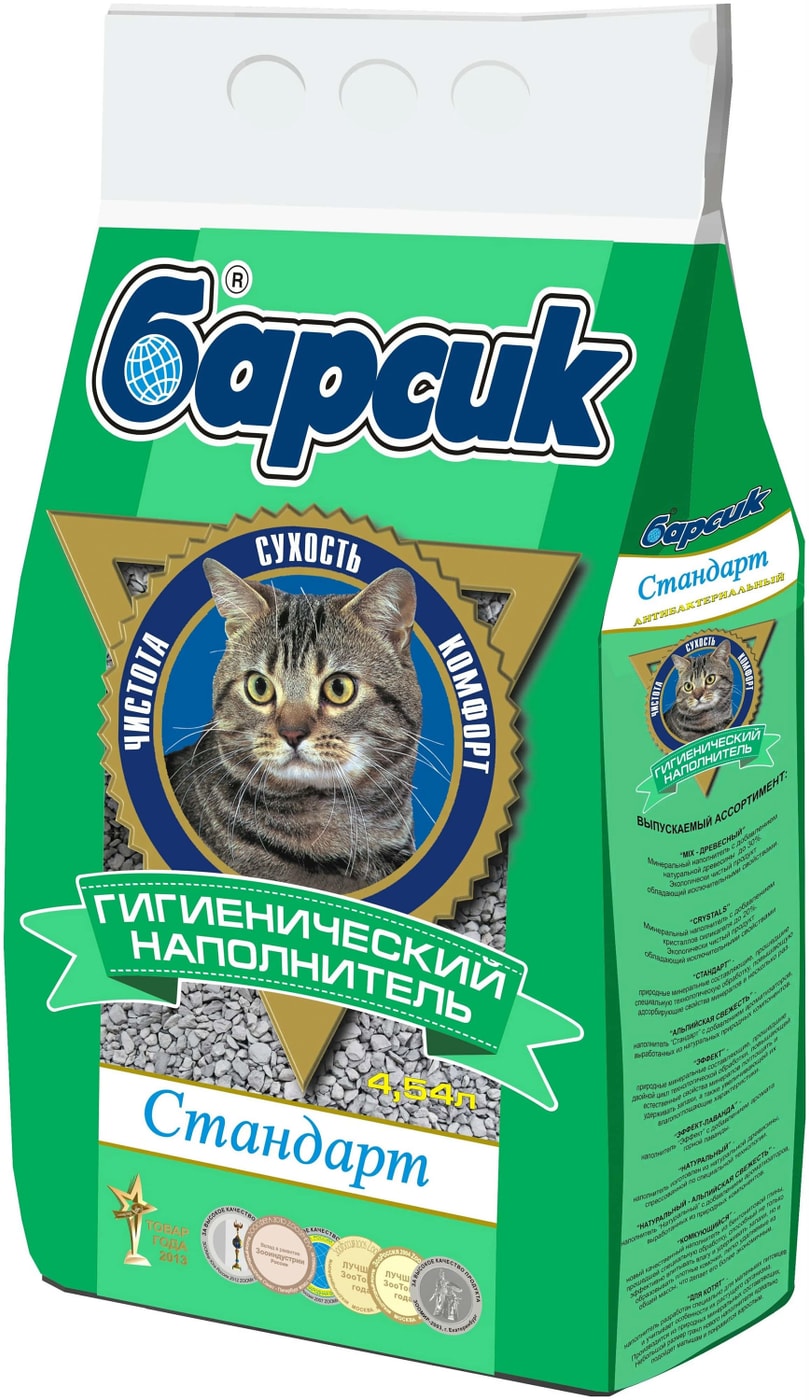Изображение товара Наполнитель для кошачьего туалета Барсик Стандарт 4.54л