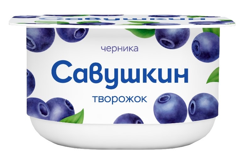 Изображение товара Творожок Савушкин Черника 3.5% 120г Изображение товара Творожок Савушкин Черника 3.5% 120г