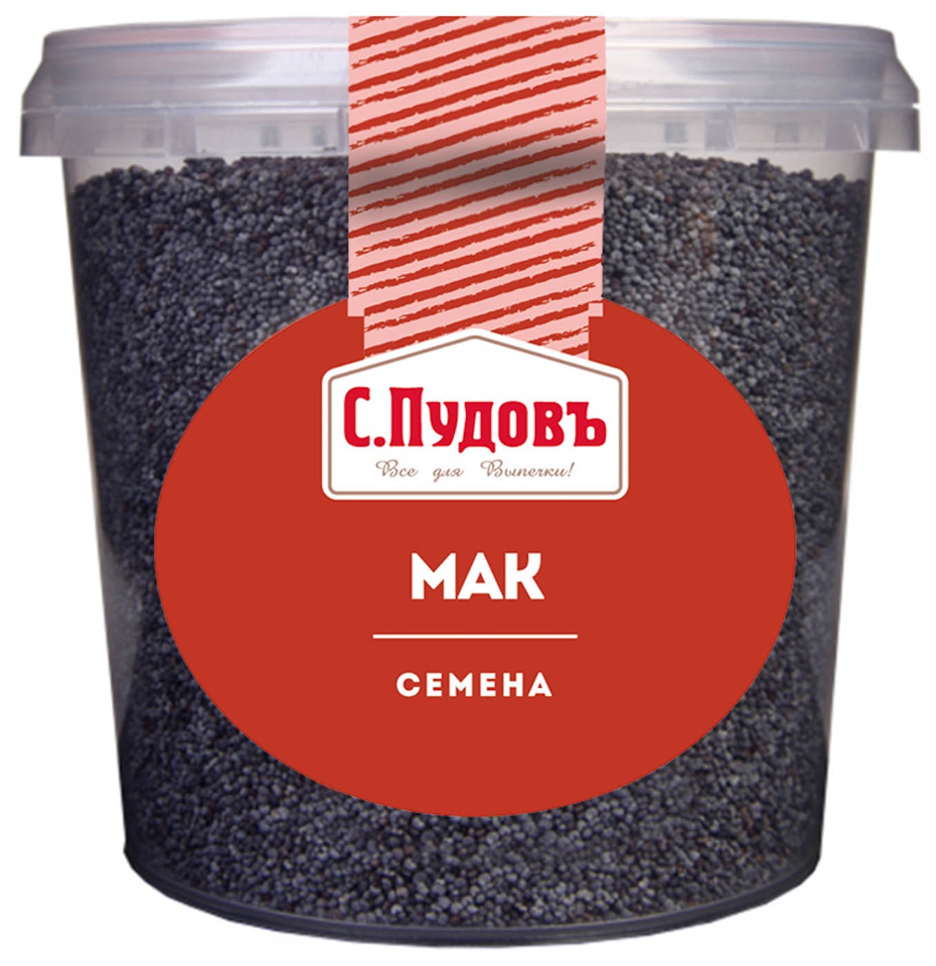 Изображение товара Семена мака С.Пудовъ целые 190г в пластиковой упаковке