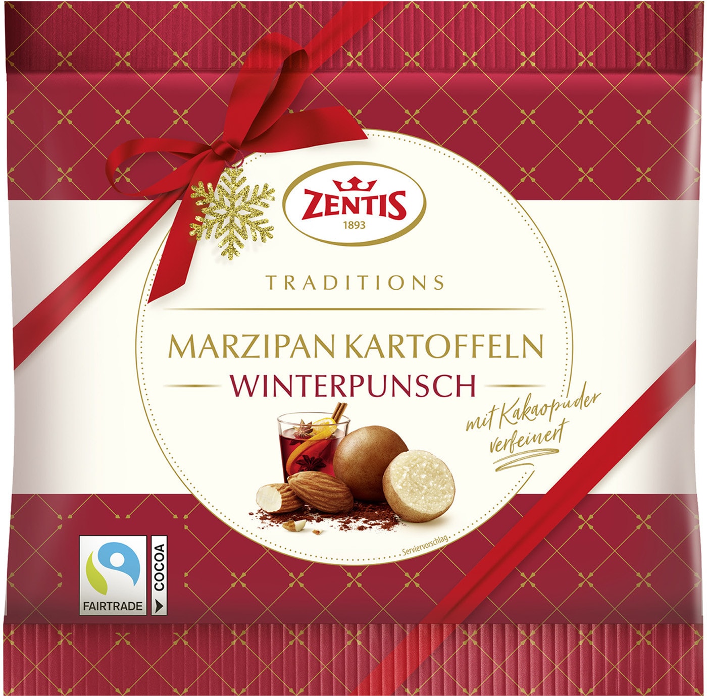 Изображение товара Конфеты Zentis Марципановые картошка со вкусом зимнего пунша 100г
