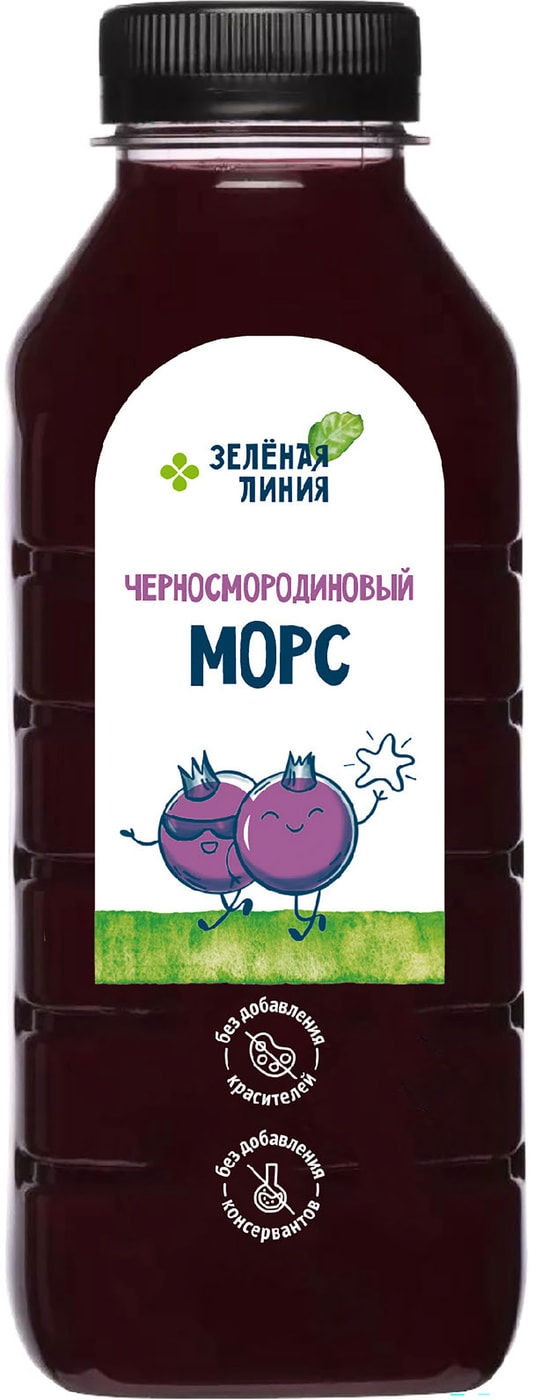 Изображение товара Морс Зеленая Линия черносмородиновый 1л 