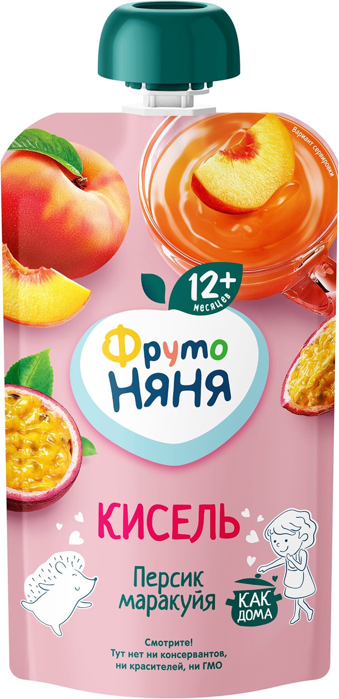 Изображение товара Кисель ФрутоНяня Персик маракуйя 130г