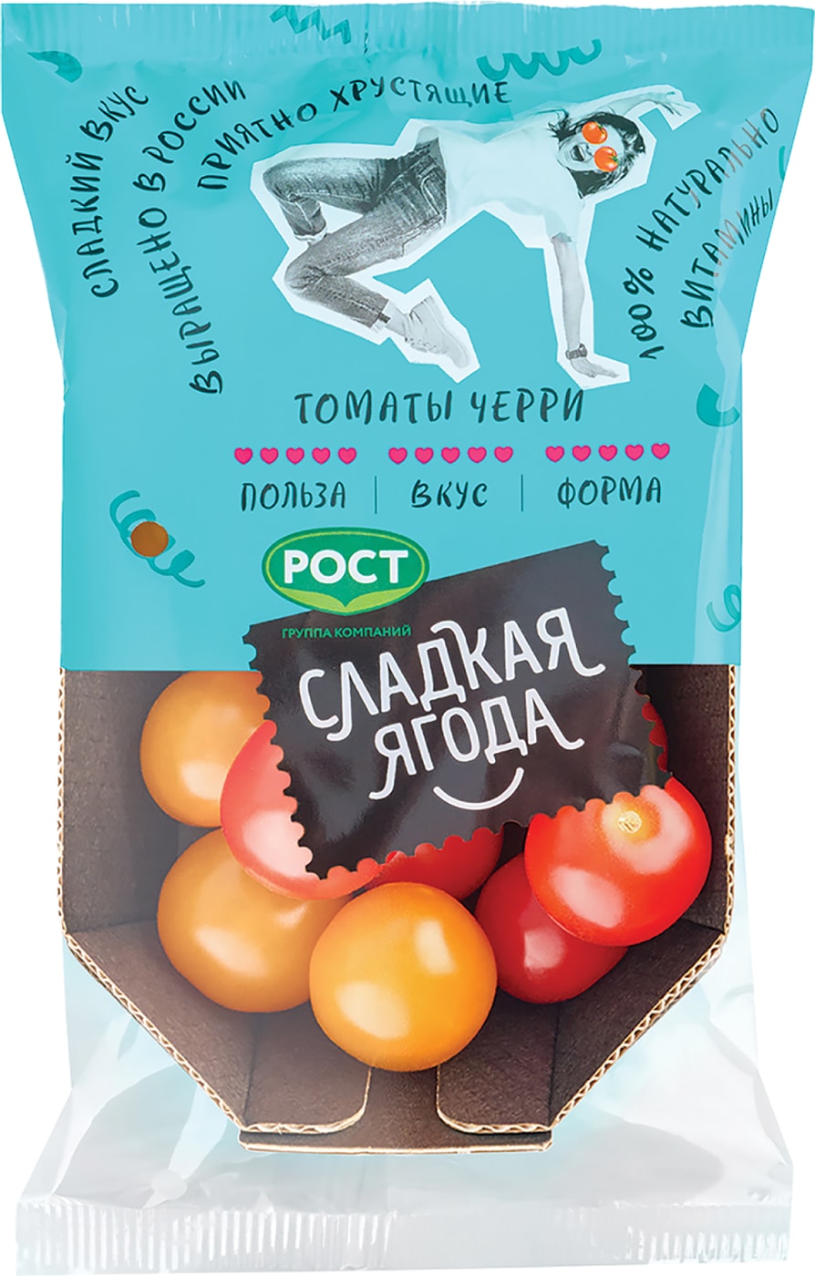 Изображение товара Помидоры черри Сладкая ягода микс 200г - вкусное ассорти