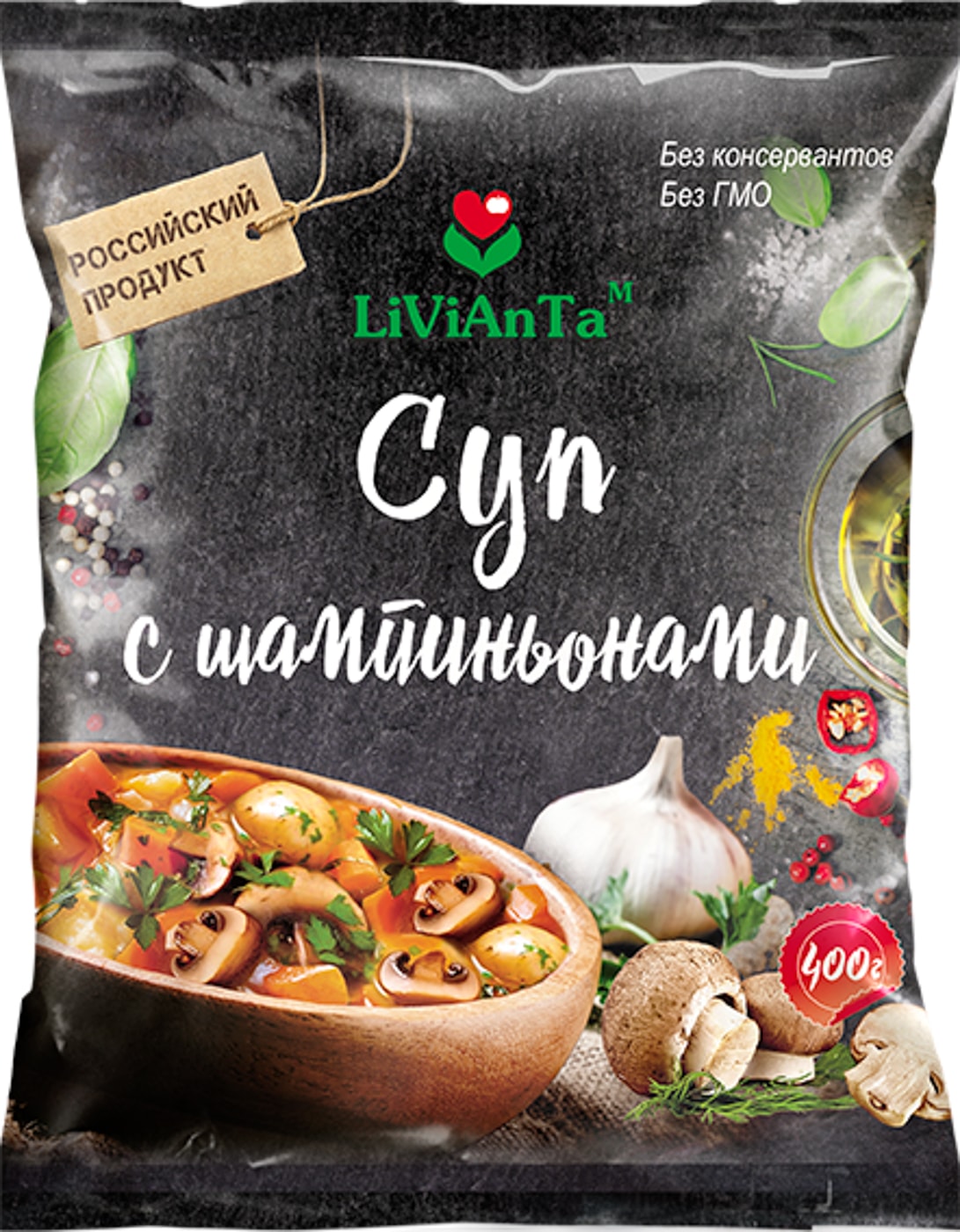 Изображение товара Суп Livianta с шампиньонами 400г