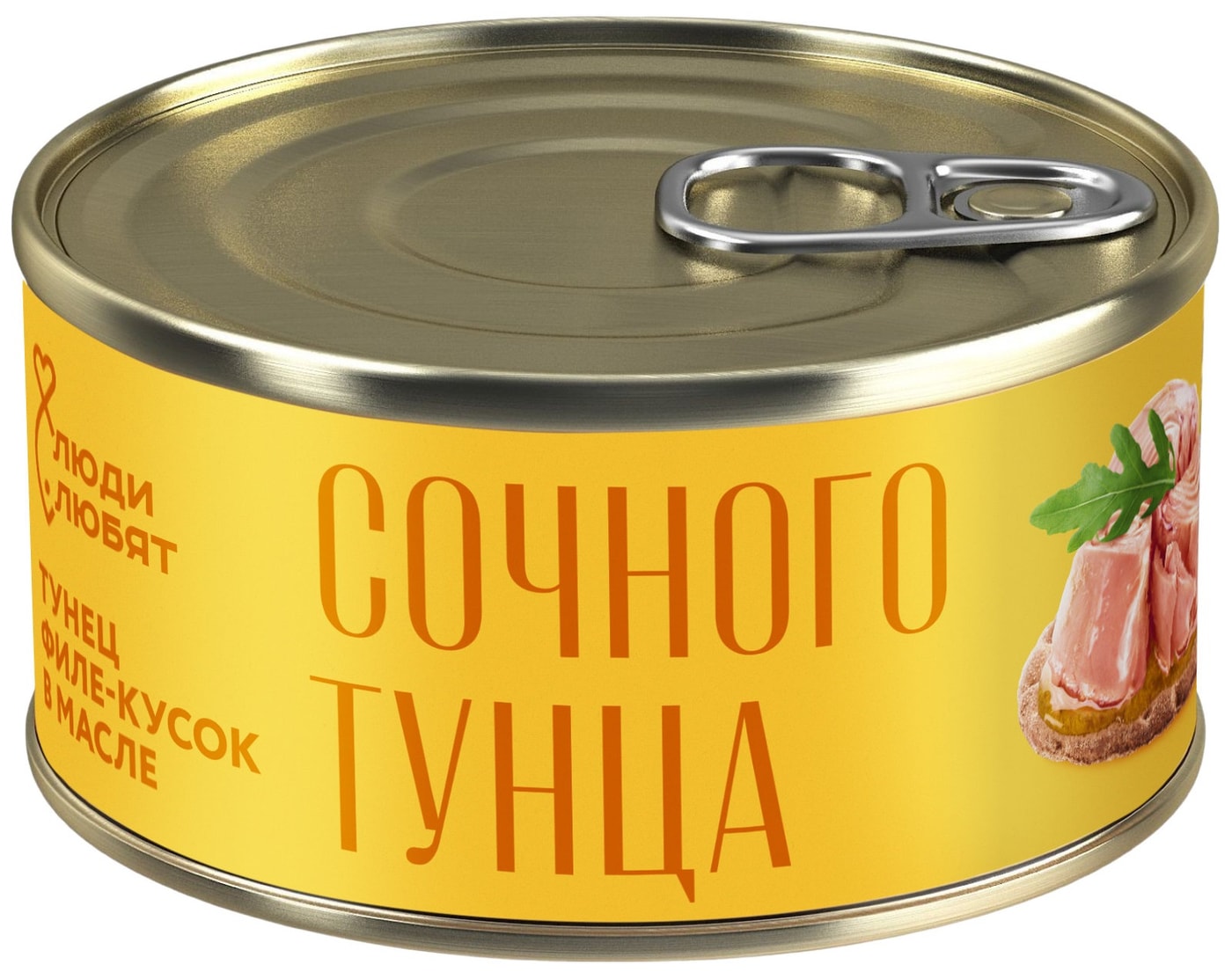 Изображение товара Тунец Люди Любят скипджек филе кусок в масле 185г