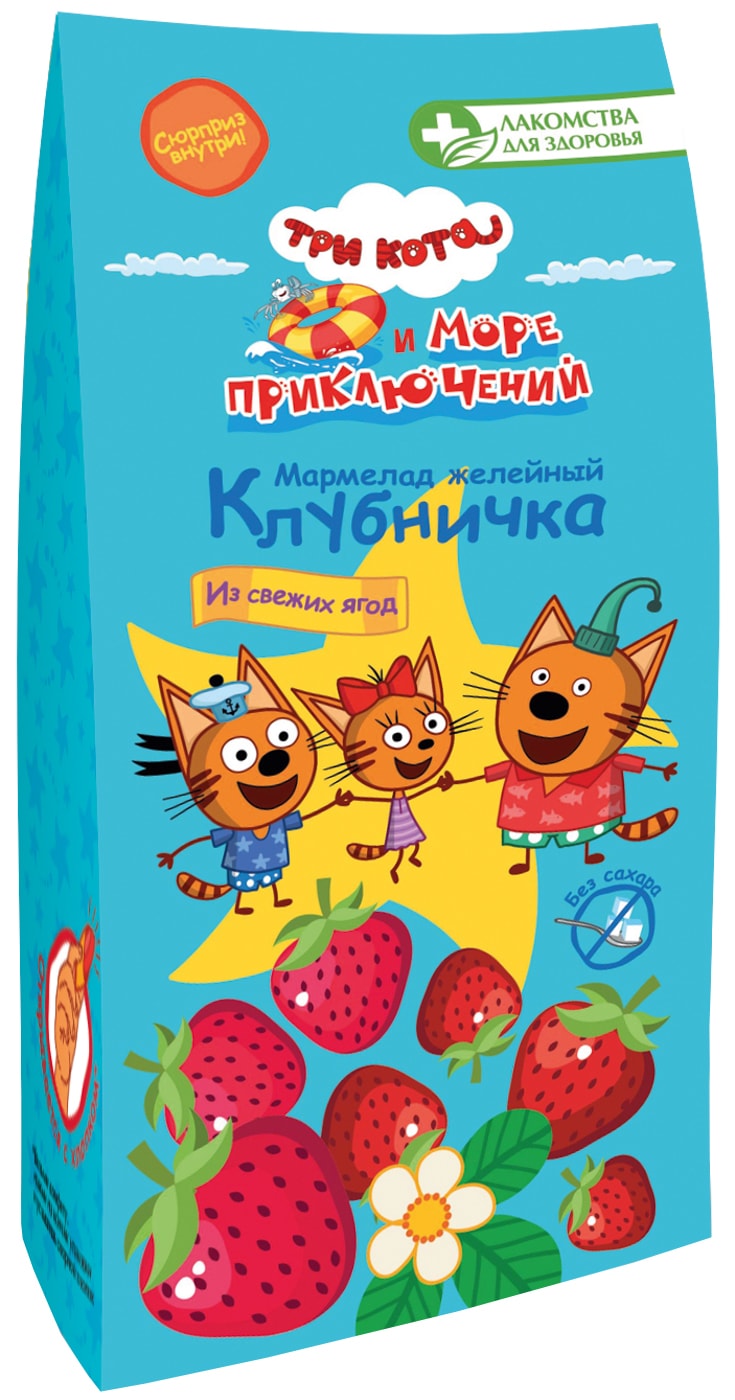 Изображение товара Мармелад Лакомства для здоровья Клубничка 105 г Натуральный вкус