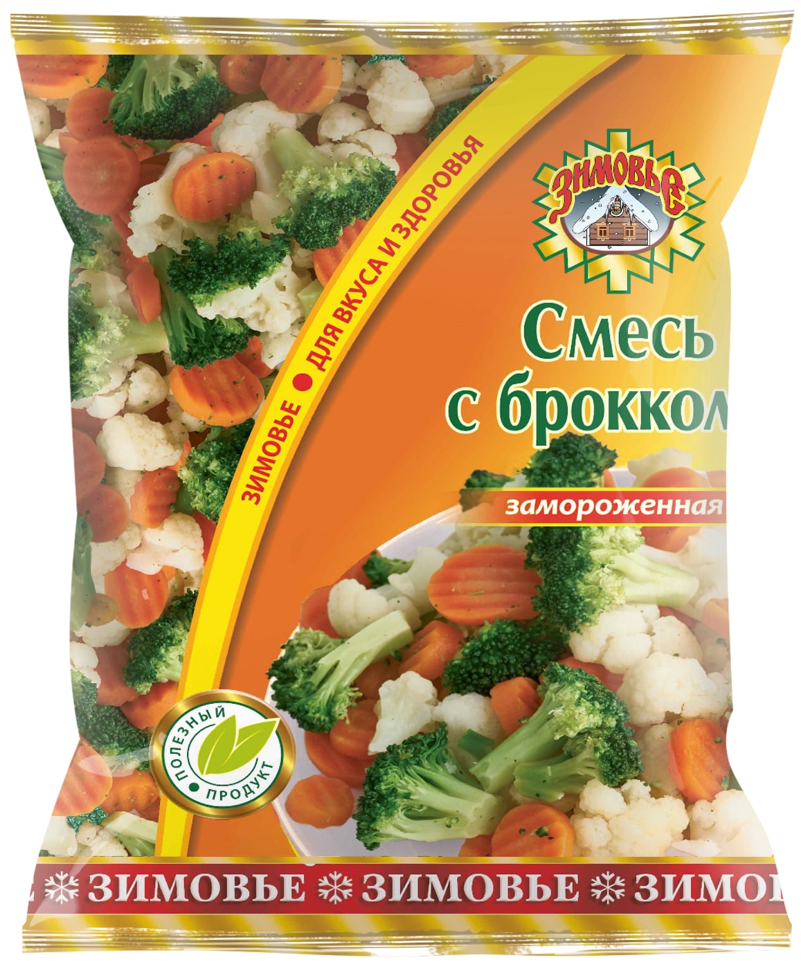 Изображение товара Замороженная овощная смесь с брокколи Зимовье 400г для быстрого здорового питания