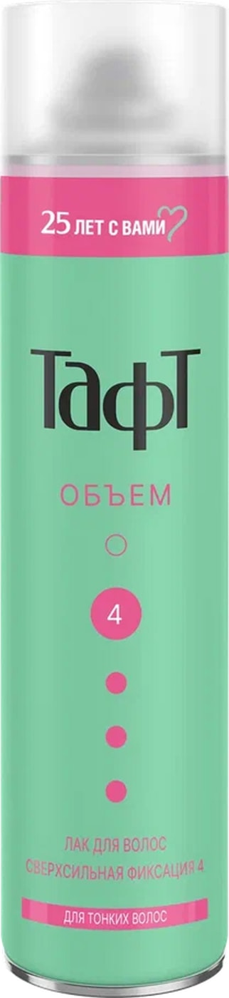 Изображение товара Лак для укладки волос Тафт Объем для тонких волос сверхсильная фиксация 4 350мл