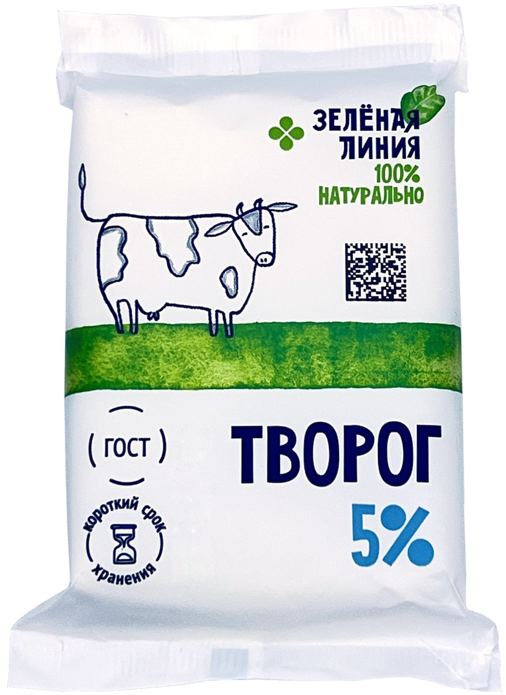 Изображение товара Творог Зеленая линия 5% 180г