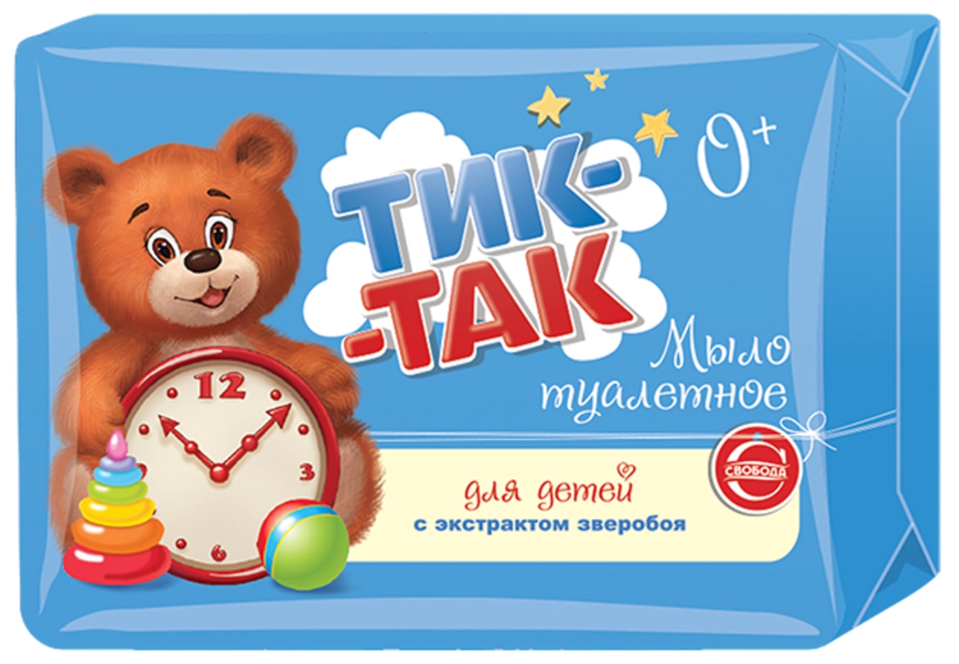Изображение товара Мыло детское Тик-так с экстрактом зверобоя 150г