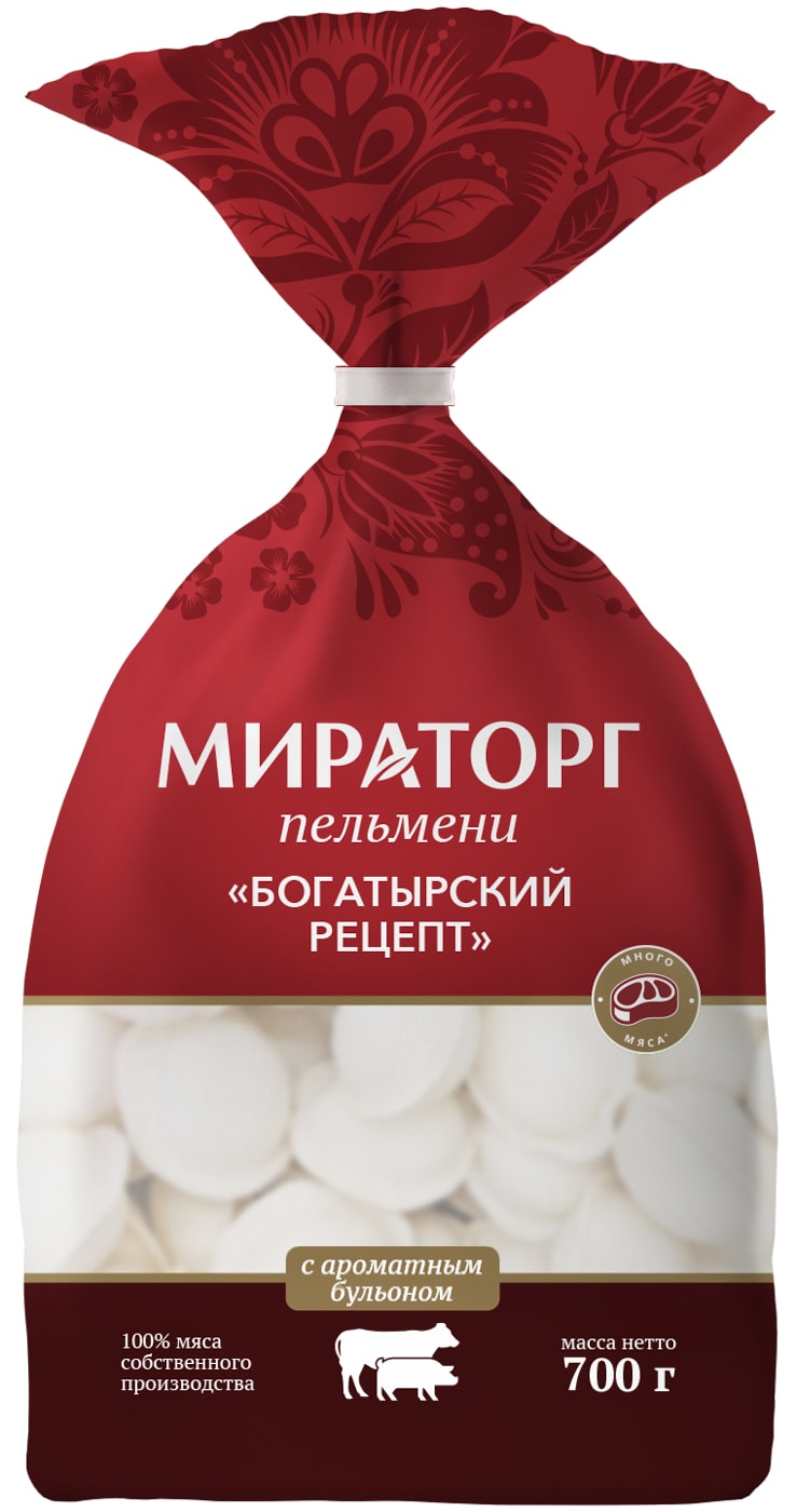 Изображение товара Пельмени Мираторг Богатырский рецепт 700г