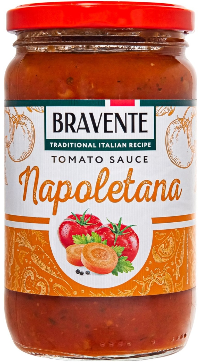Изображение товара Соус томатный Bravente Napoletana с овощами 360г