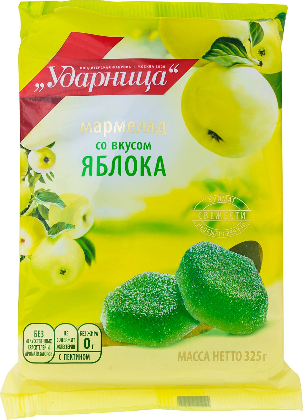 Изображение товара Мармелад Ударница со вкусом яблока 325г
