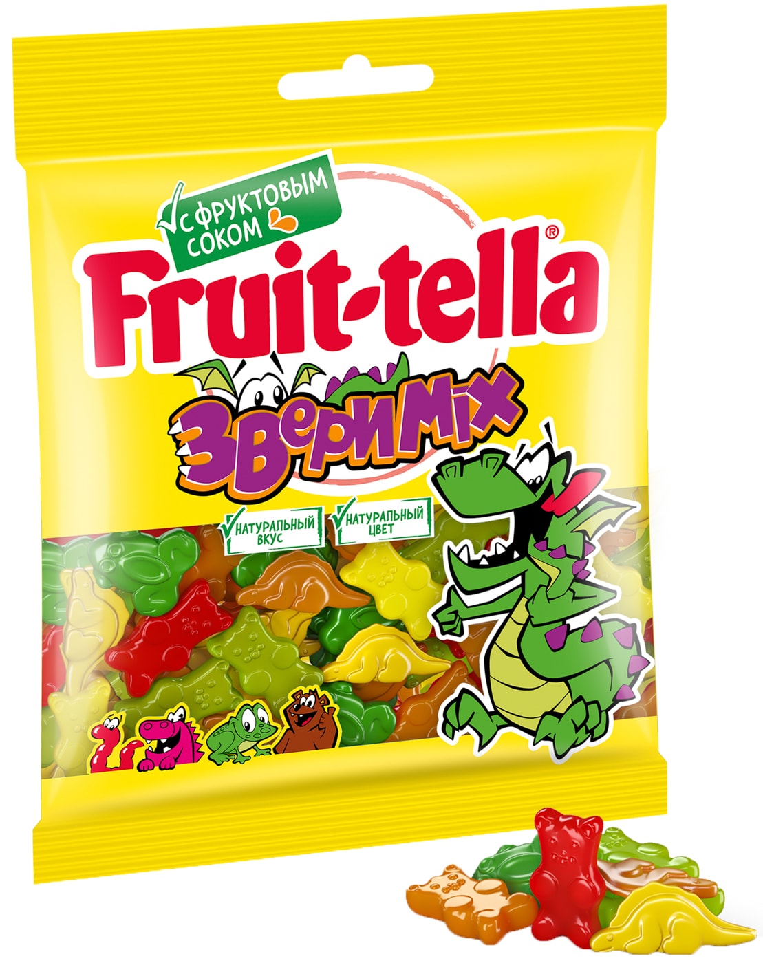 Изображение товара Мармелад Fruittella жевательный Звери Mix 70г
