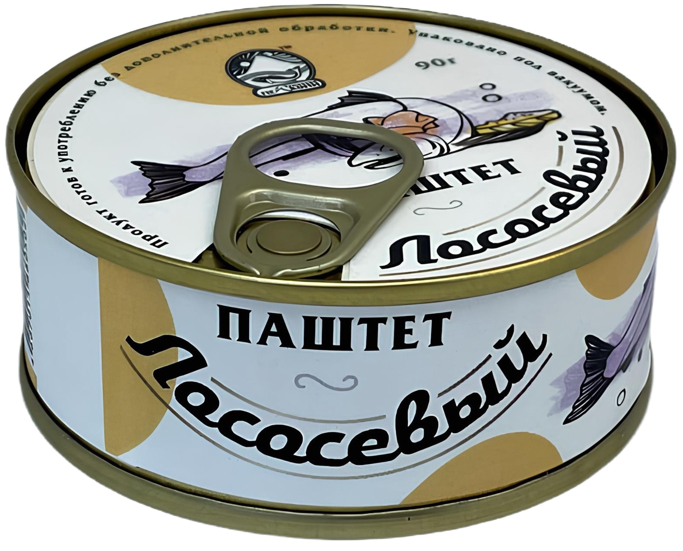 Изображение товара Паштет Пеккони лососевый 90г натуральный в жестяной банке