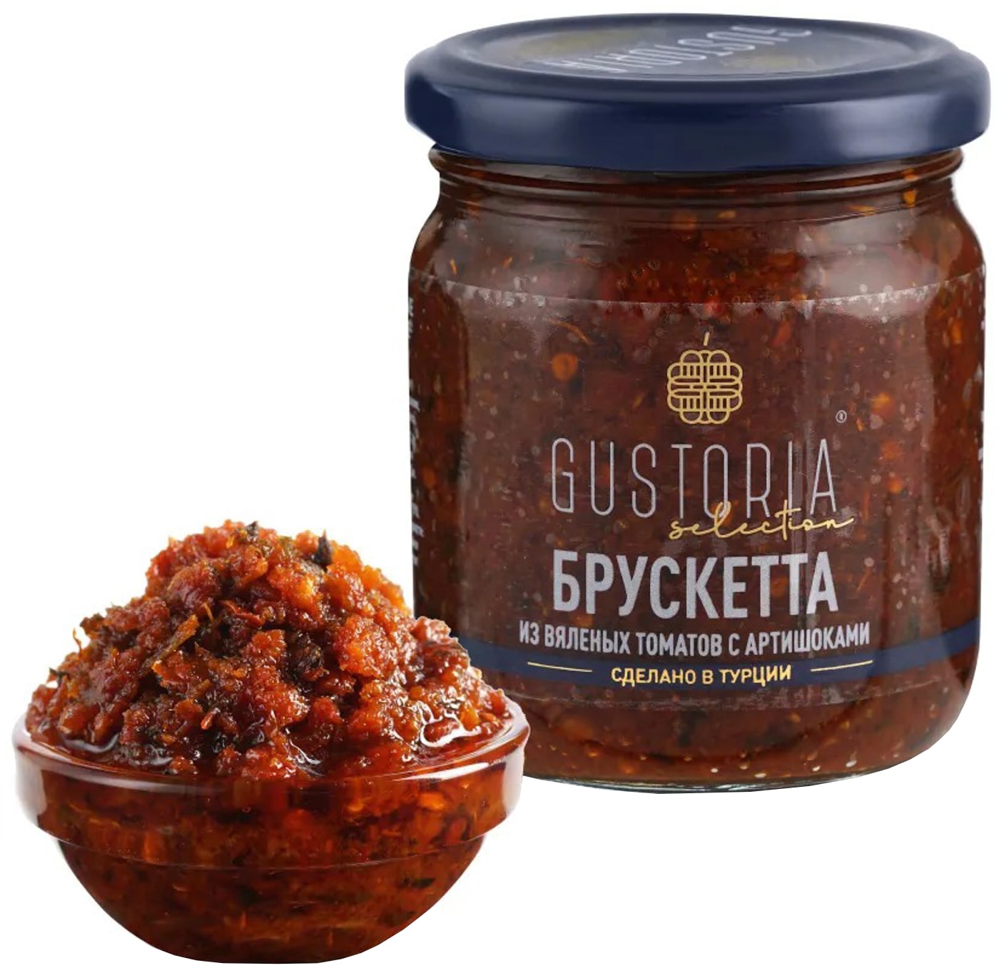 Изображение товара Брускетта Gustoria из вяленых томатов с артишоками 195г