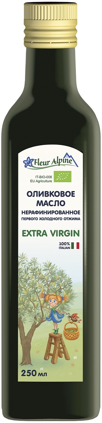 Изображение товара Масло оливковое Fleur Alpine Extra Virgin нерафинированное 250 мл Италия