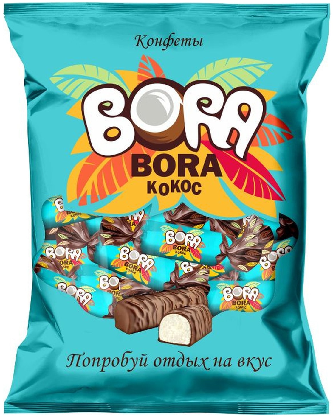 Изображение товара Конфеты Bora-Bora Кокос 200г шоколадные с кокосовой начинкой