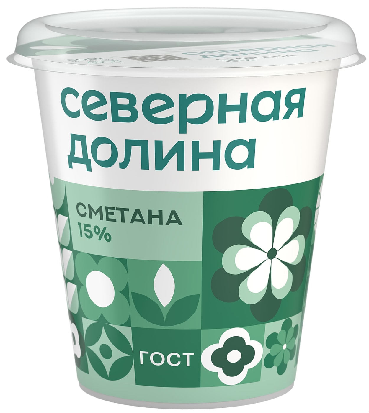 Изображение товара Сметана Северная Долина 15% 300г натуральный продукт для приготовления и питания