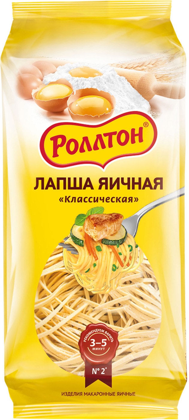 Изображение товара Лапша Роллтон яичная Классическая 400г