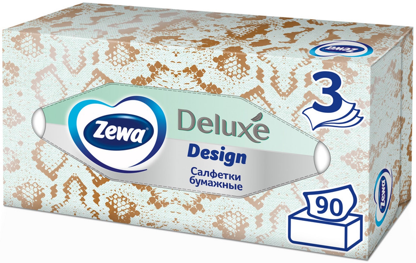 Изображение товара Zewa Deluxe Салфетки для лица 90 шт 3 слоя