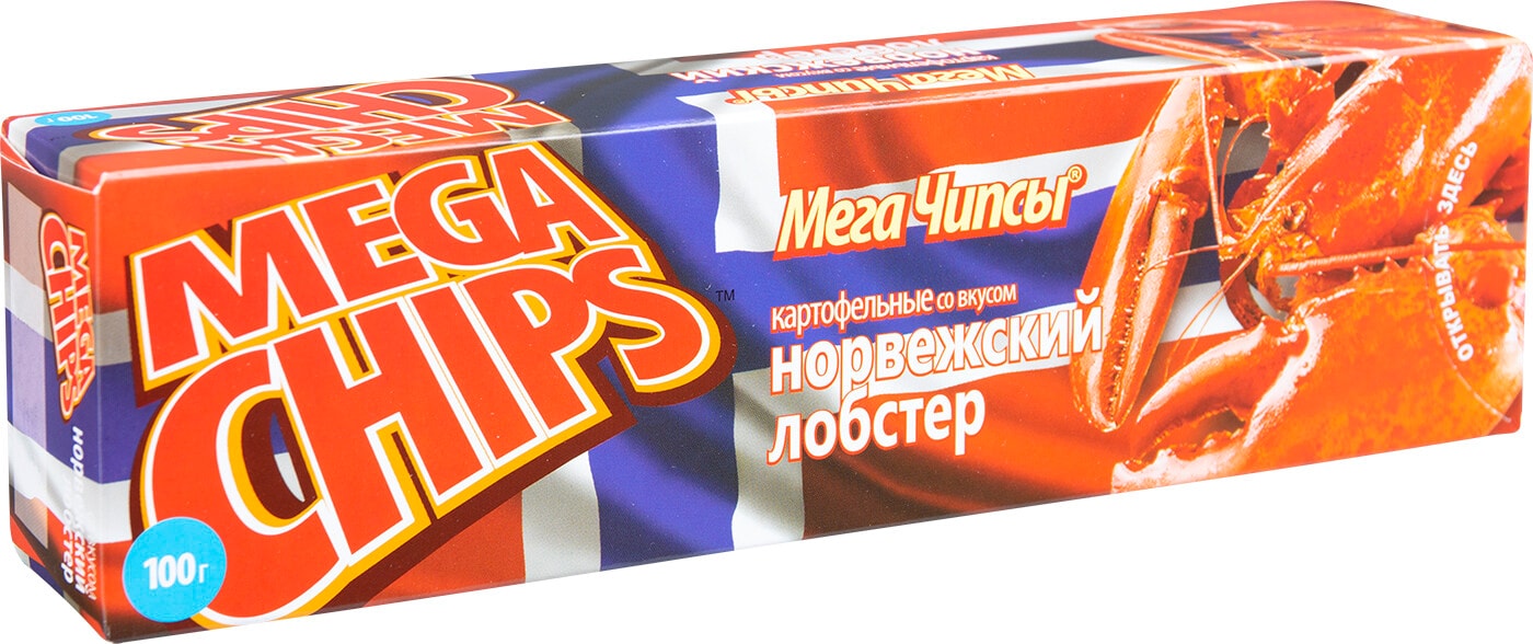Изображение товара Чипсы Mega Chips Норвежский лобстер 100г