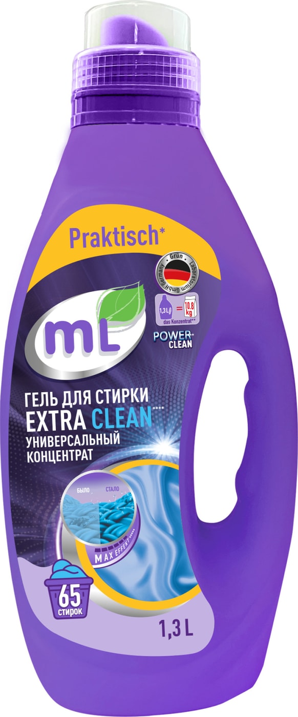 Изображение товара Гель для стирки Meine Liebe Extra Clean Эффективная формула Универсальный 1.3л