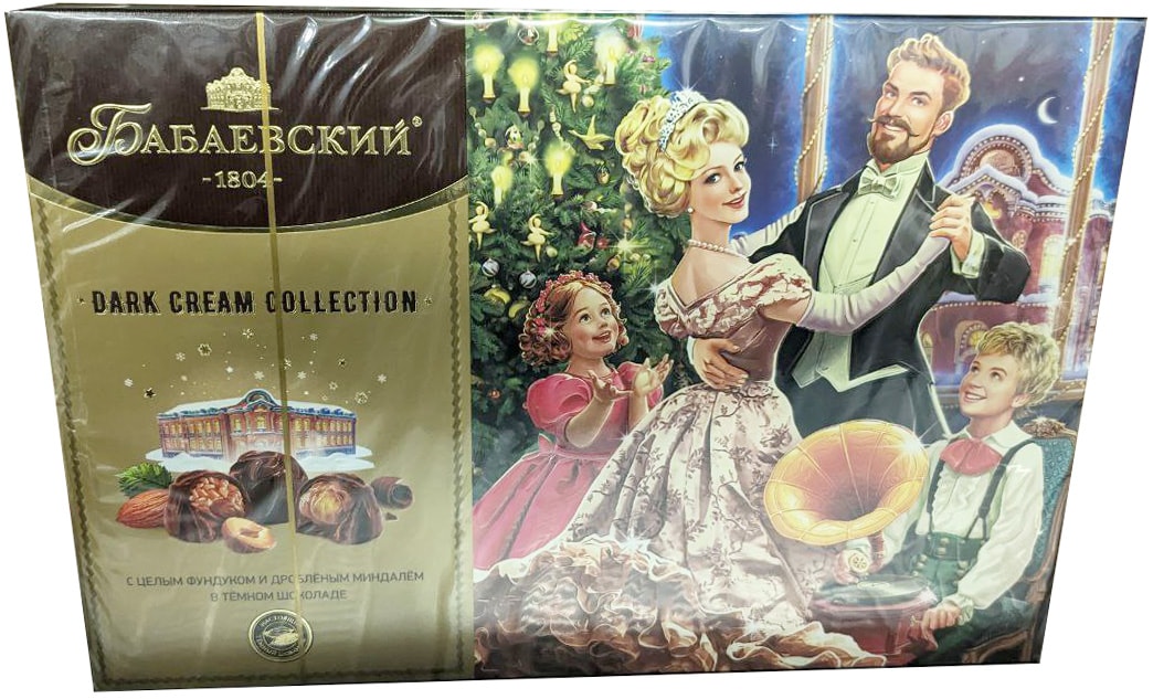 Изображение товара Конфеты Бабаевский Dark Cream с фундуком и миндалем 200г в ассортименте