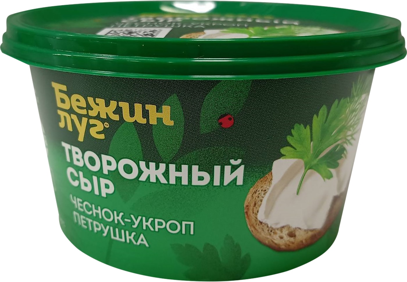 Изображение товара Творожный сыр с чесноком и зеленью Бежин Луг 150г Россия