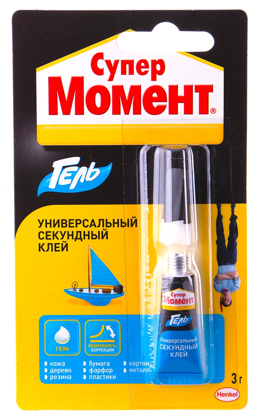 Изображение товара Клей Супер Момент Гель универсальный секундный 3г