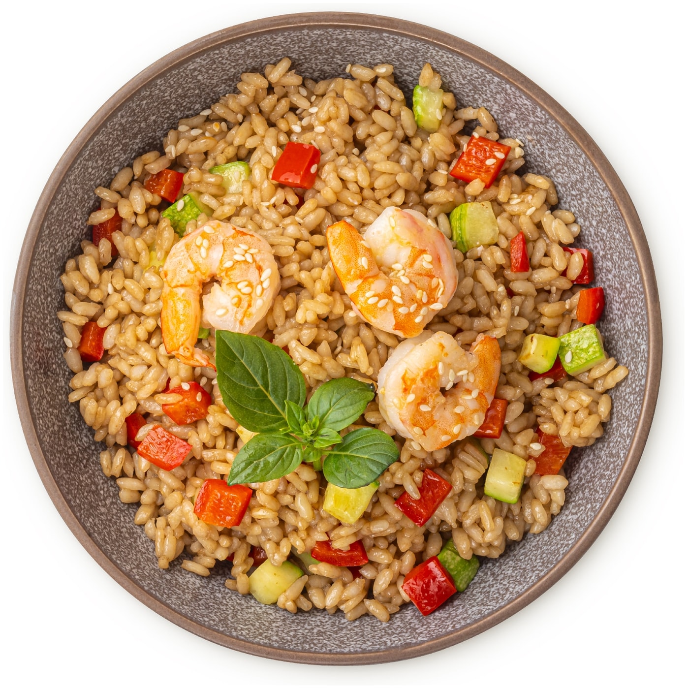 Изображение товара Рис жареный Перекресток Select по-азиатски с креветками 250г готовое блюдо