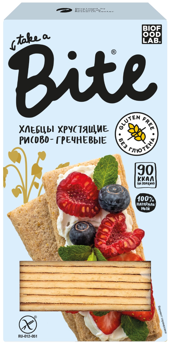 Изображение товара Хлебцы Take a Bite Рисово-гречневые 150г