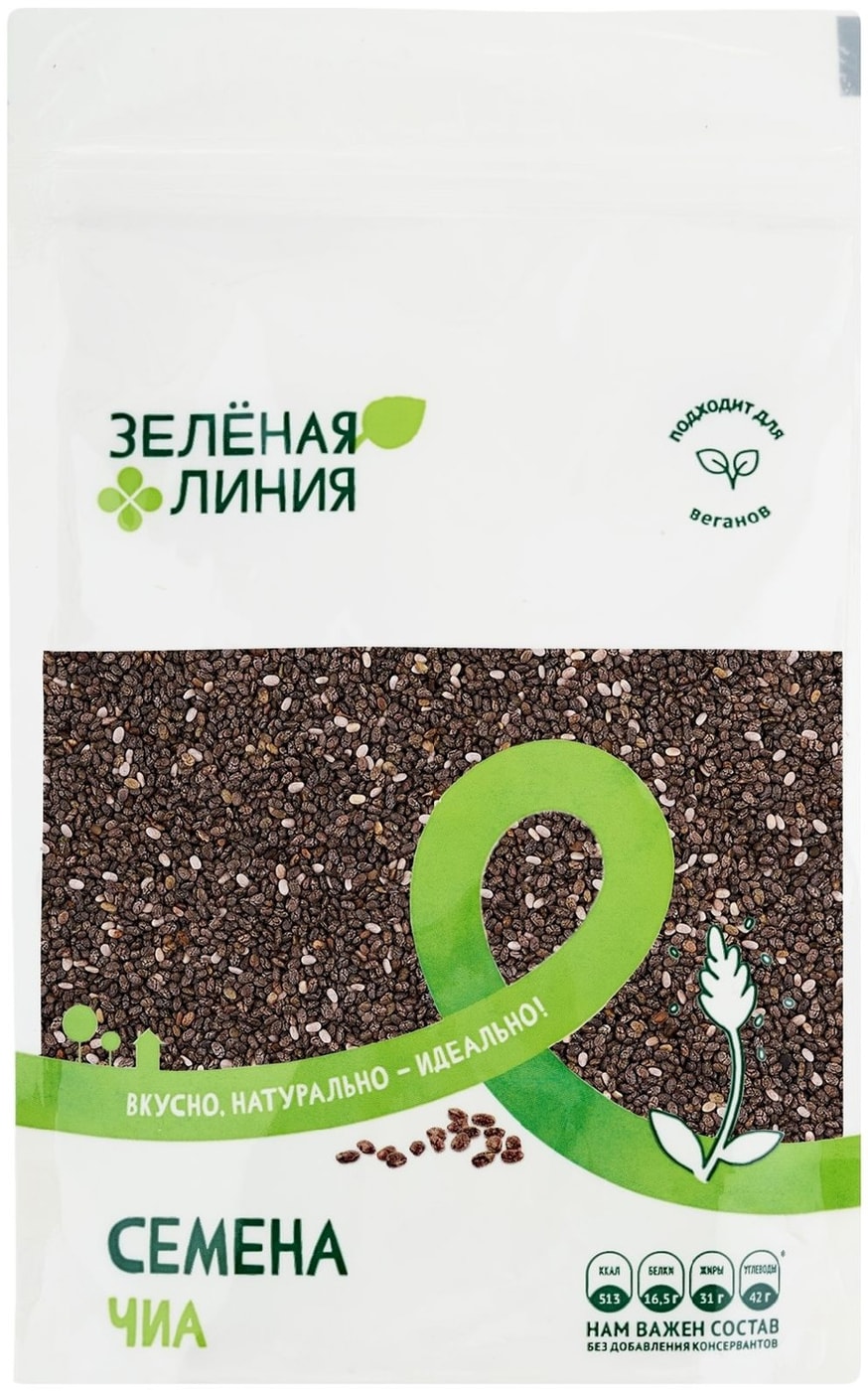 Изображение товара Семена чиа Зеленая линия 200г