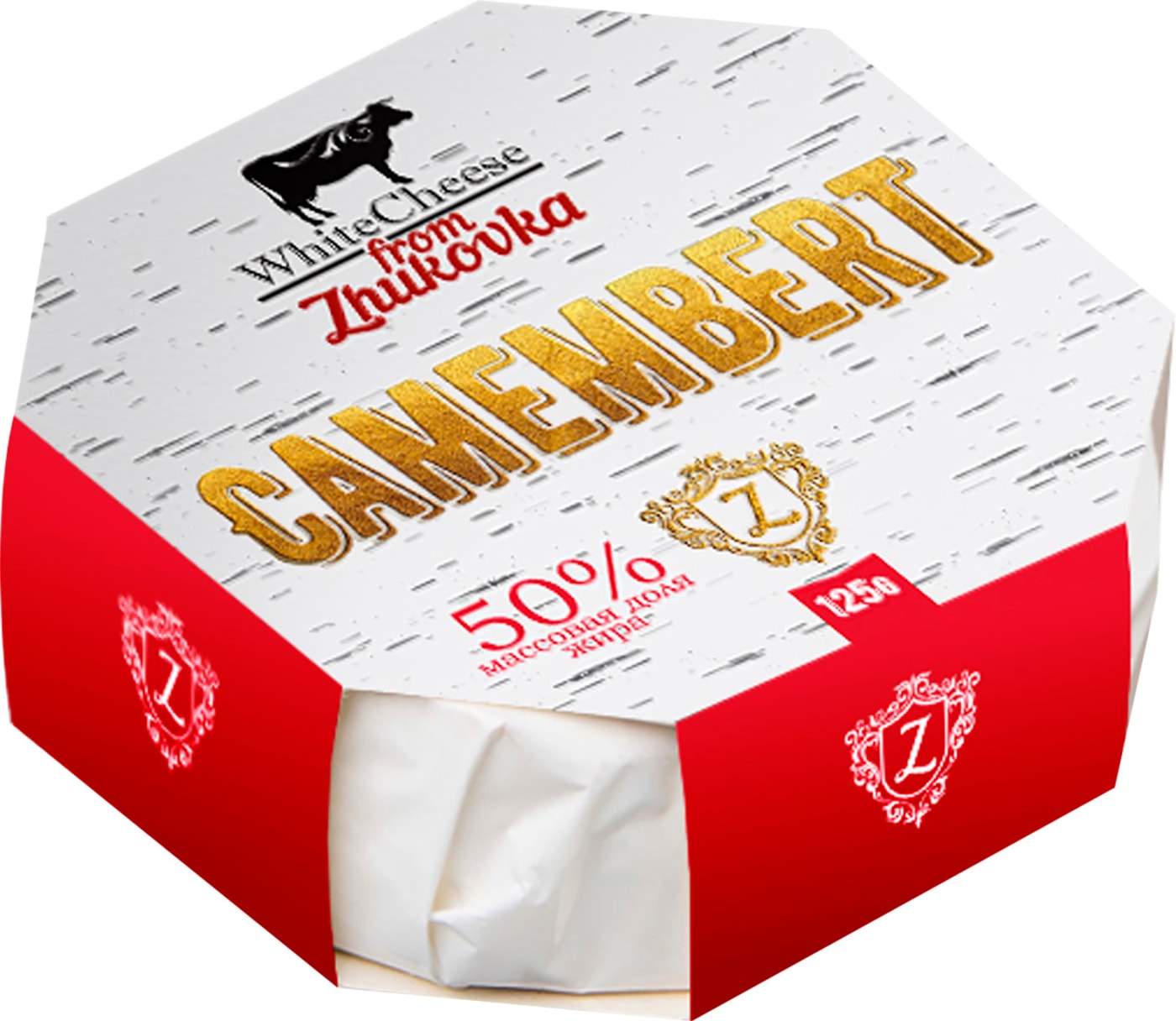 Изображение товара Сыр White Cheese from Zhukovka Камамбер с белой плесенью 50% 125г 
