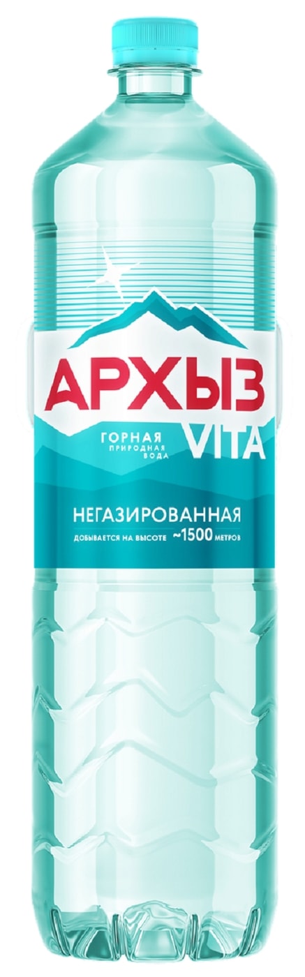 Изображение товара Вода Архыз Vita Горная столовая негазированная 1. 5л - натуральный напиток для здоровья