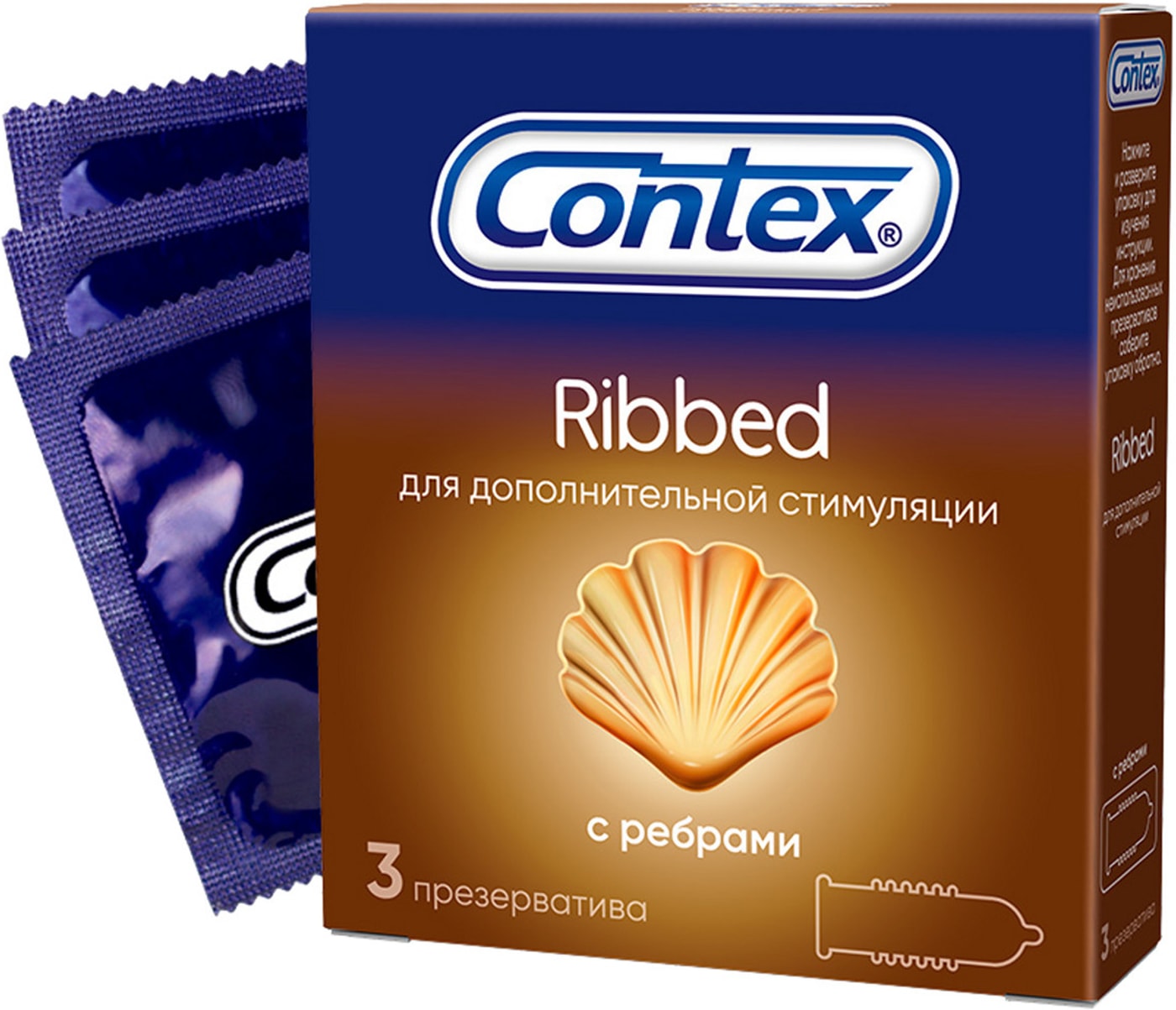 Изображение товара Презервативы Contex Ribbed 3шт