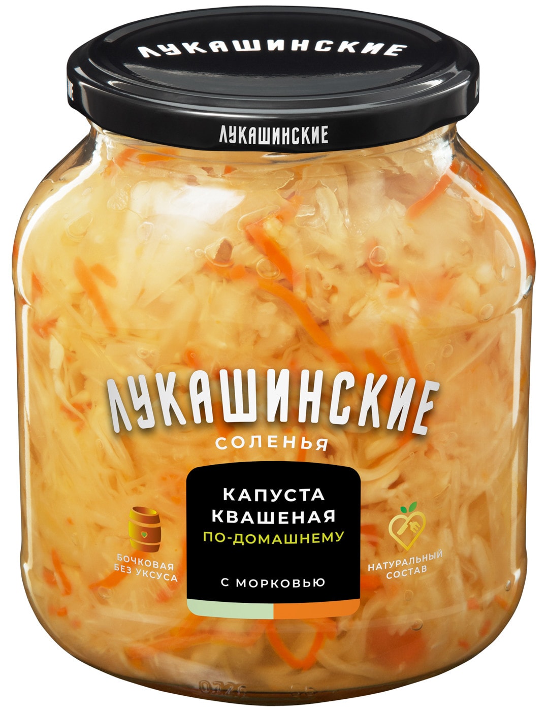 Изображение товара Капуста Лукашинские квашеная по-домашнему с морковью 670г