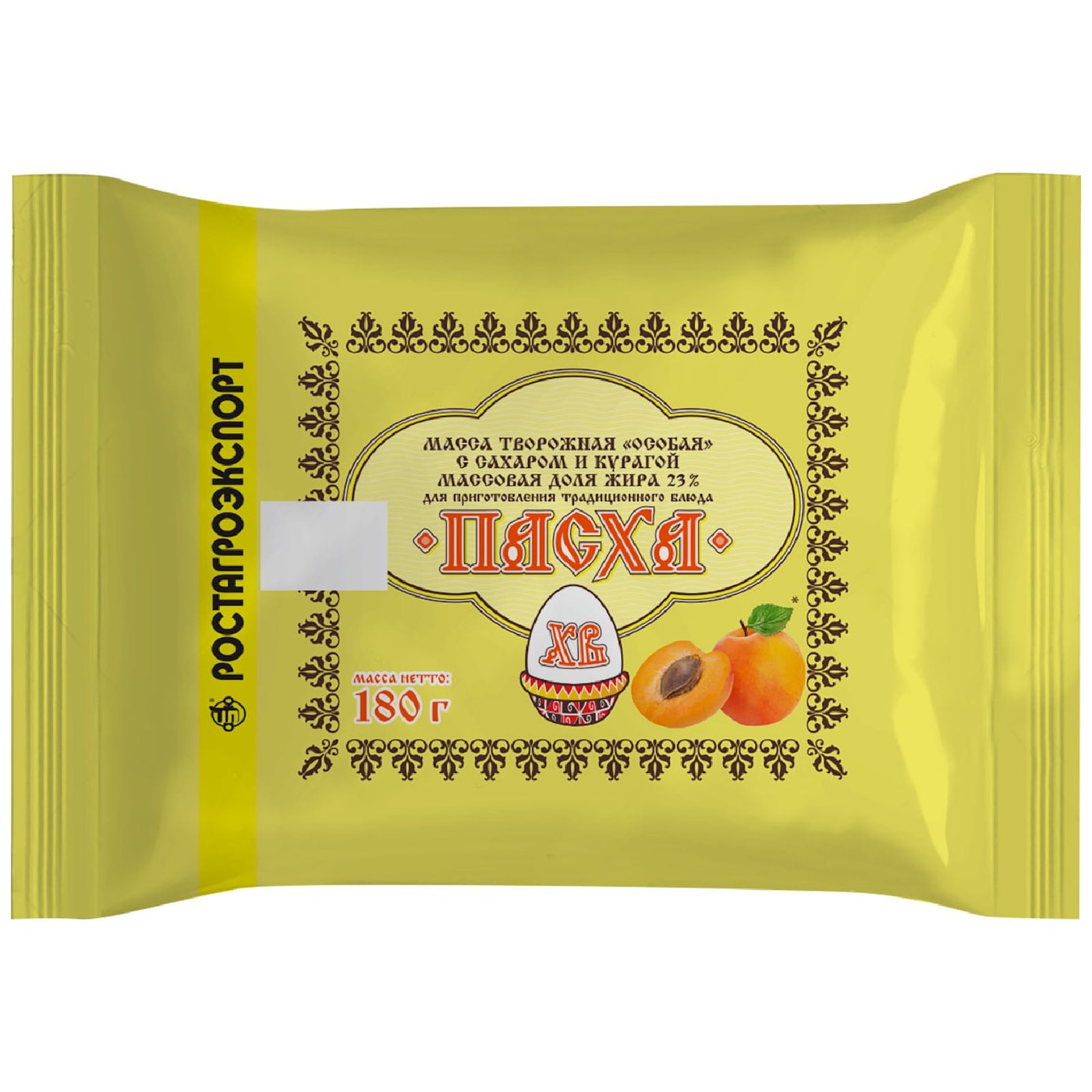 Изображение товара Масса творожная Ростагроэкспорт Особая с курагой 23% 180г