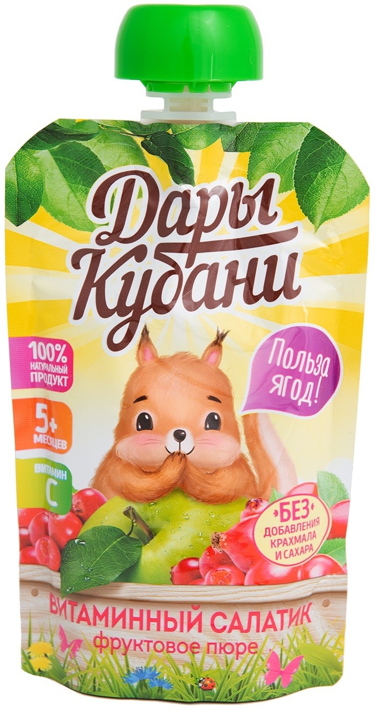 Изображение товара Пюре Дары Кубани Витаминный салатик 90г