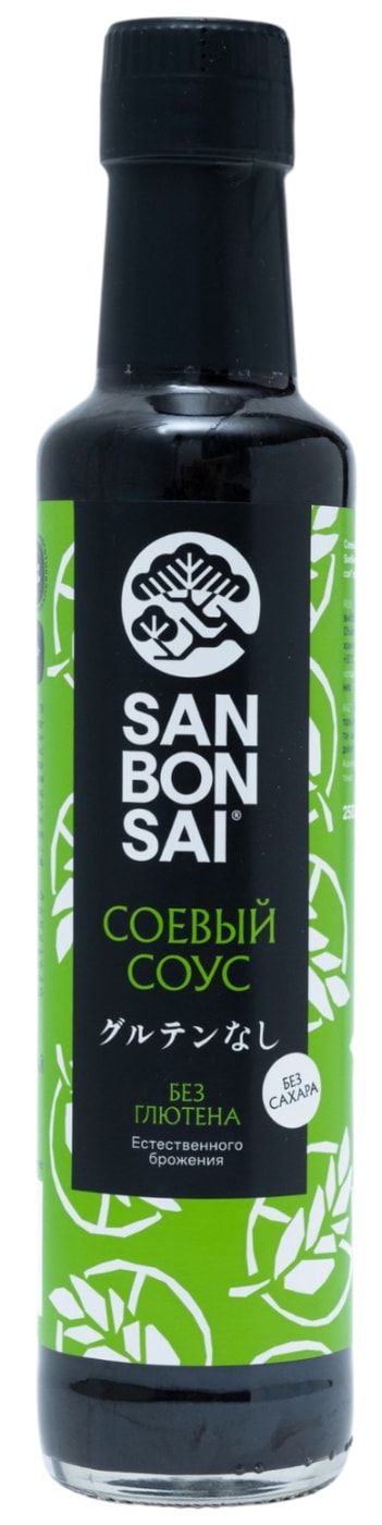 Изображение товара Соус SanBonsai соевый без глютена 250 мл - натуральный соус для мяса и птицы