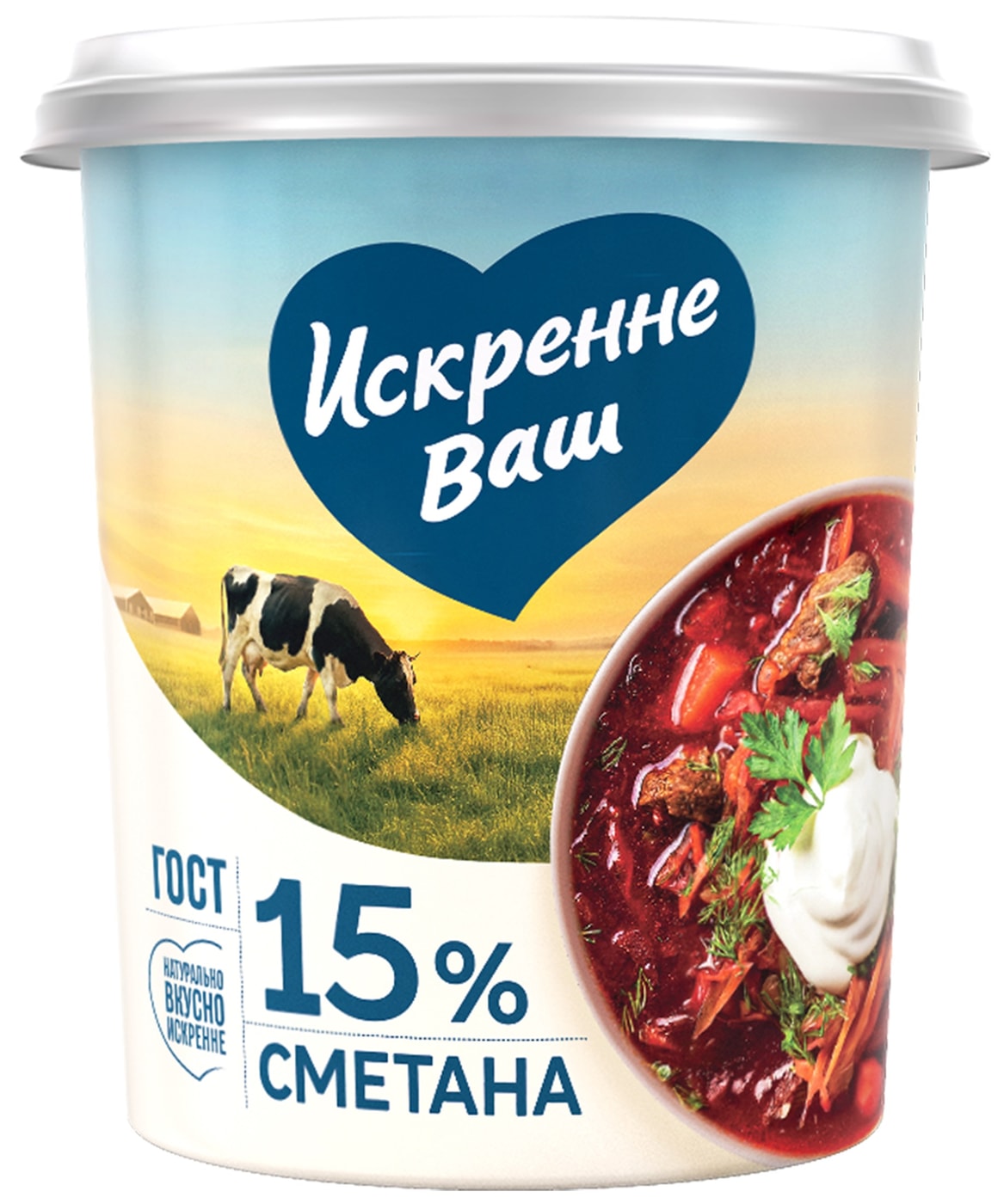 Изображение товара Сметана Искренне Ваш 15% 300г Изображение товара Сметана Искренне Ваш 15% 300г