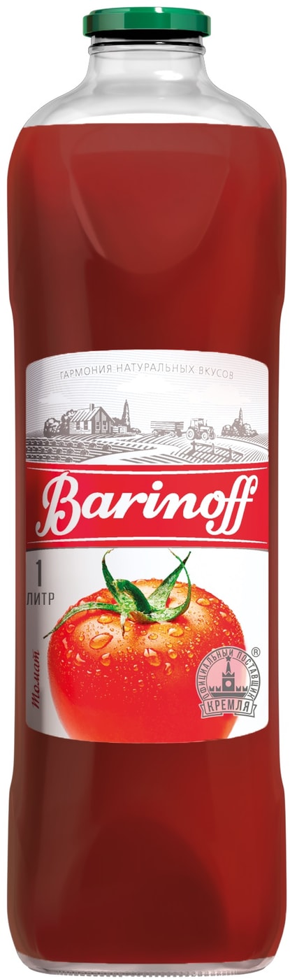 Изображение товара Томатный сок с мякотью Barinoff 1 л натуральный и вкусный
