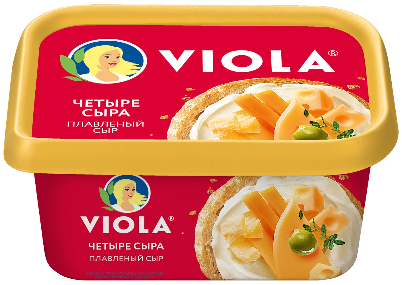 Изображение товара Плавленый сыр Viola Четыре сыра 50% 400 г — натуральный и вкусный