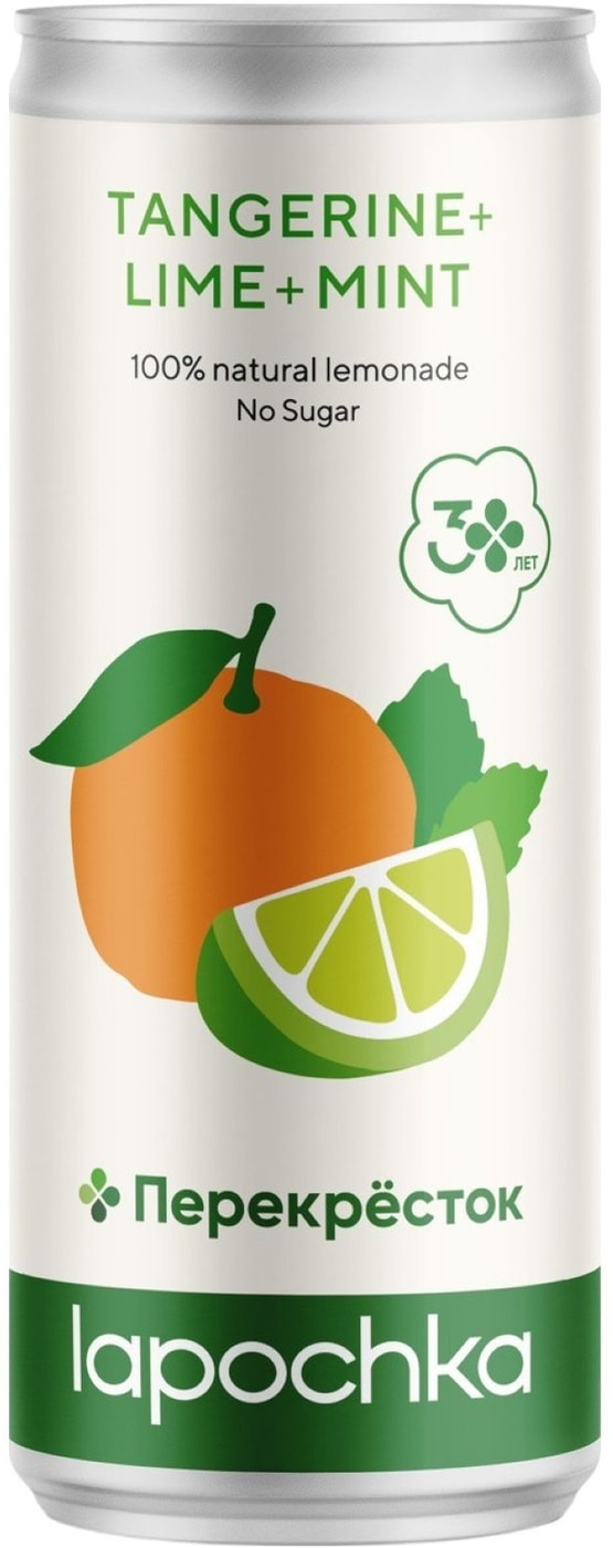 Изображение товара Лапочка Цитрус Мята газированный напиток 330мл натуральный освежающий вкус