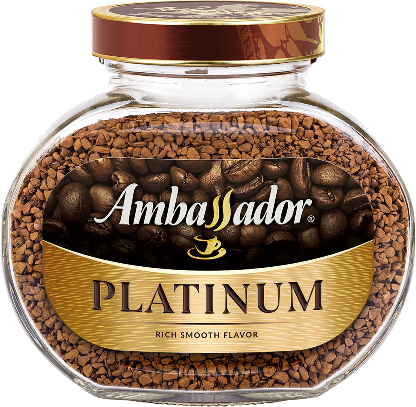 Изображение товара Кофе растворимый Ambassador Platinum 95 г – высокий стандарт качества и насыщенный вкус