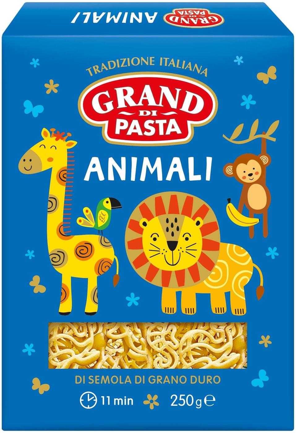 Изображение товара Фигурные макароны Grand di Pasta Анимали 250 г